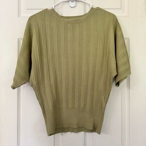 Vila Milano Women’s S Sweater Blouse 3/4 Sleeve Top Stretch Green Casual Shirt
